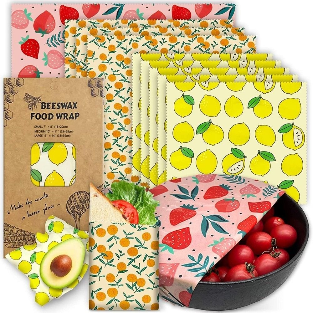 Beeswax Food Cover - 9 stuks bijenwas voedselverpakking in meerdere