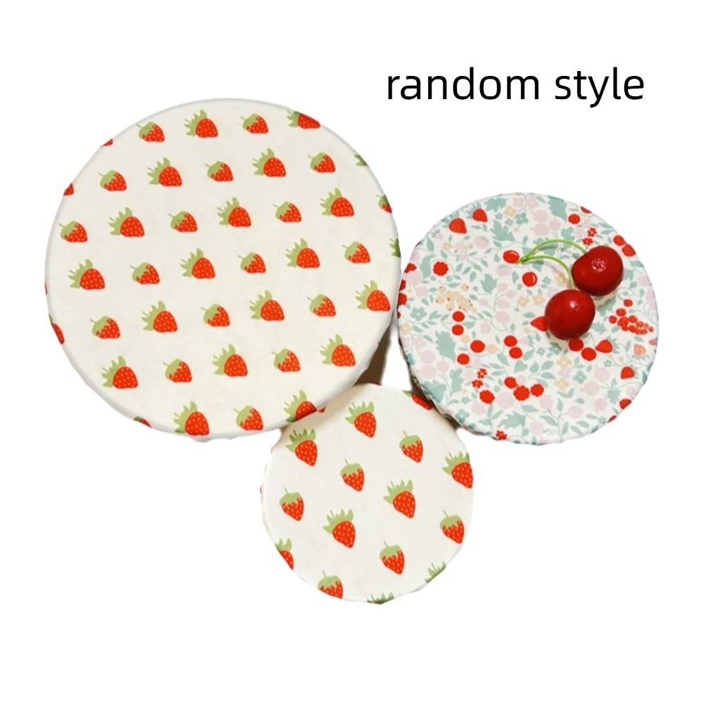Beeswax Food Cover - Anti-stof bijenwasdoek komhoes met elastische rand,