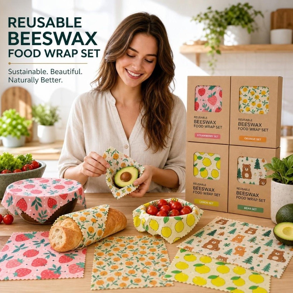 9 stuks bijenwas voedselverpak - Beeswax Food Cover recensie en prijs