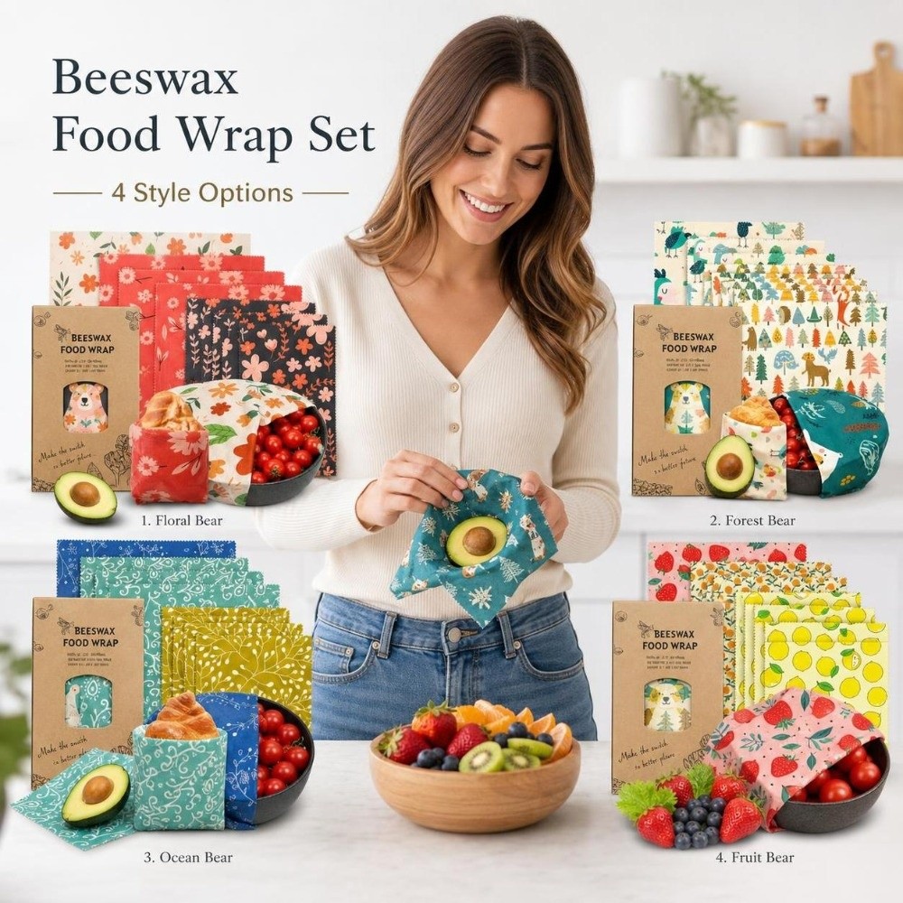 9 stuks multi-size bijenwas vo - Beeswax Food Cover recensie en prijs
